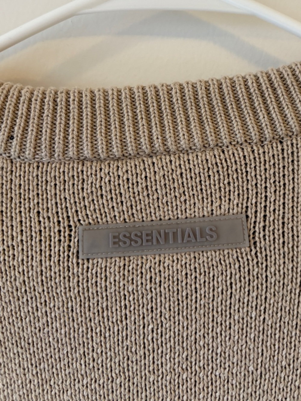 Essentials - Fear of God Graphic Print Pullover Sweater Large / 10 Beige Unisex - Picture 7 of 10